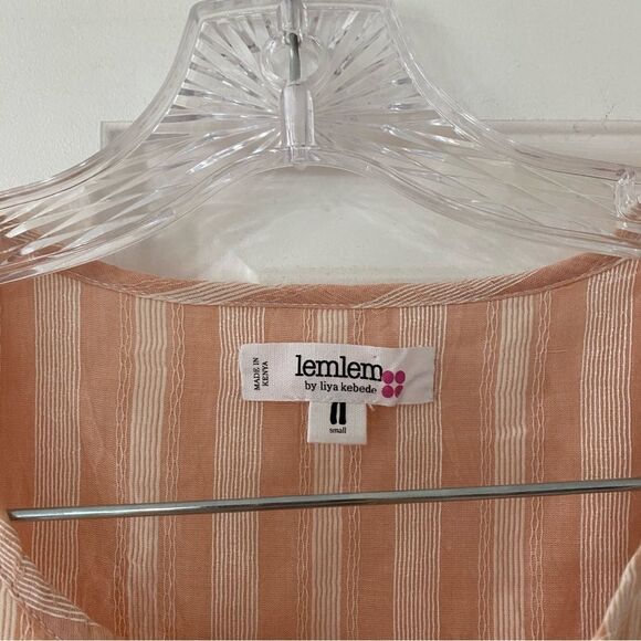 Lemlem Taytu Bib Peach Dress - Picture 8 of 9